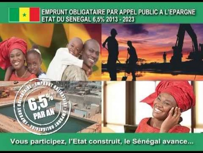 Le Sénégal paie 3,250 de millions aux titres d’intérêts d’emprunt obligataire