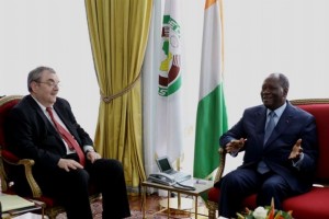Michel Lazare et Alassane Ouattara