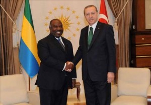 Les présidents gabonais Ali Bongo et turc Tayyip Erdogan