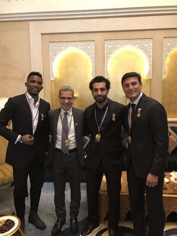 Les footballeurs Samuel Eto’o et Mohamed Salah lauréats des «Globe Soccer awards»